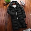 2020 Winter Long Section Padded Male Korean Fashion Leisure Thick Warm Coat Knee Hoodie