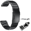 20mm 22mm 26mm Stainless Steel Strap for Garmin Fenix 6 6X 5 5X 5S Classic Quick install Metal Watch Bands Fashion Watch Straps