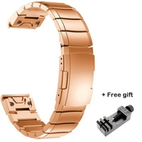 20mm 22mm 26mm Stainless Steel Strap for Garmin Fenix 6 6X 5 5X 5S Classic Quick install Metal Watch Bands Fashion Watch Straps