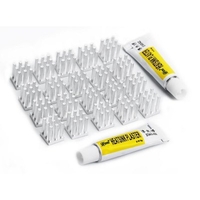 20pcs 101013mm Radiator Cooling Block Heatsink 2PCS STARS-922 Heatsink Plaster Conductive Glue for A4988TMC2100TMC2208TMC2130 3D Printer Parts