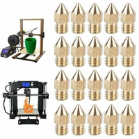 20x 3D Printer Extruder Nozzle MK8 Nozzle 0.4 mm x 1.75 mm Print Head Ender 3 Anet