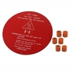 2202203mm Red MK3 Round Aluminum Substrate Base Plate with 6pcs Silica Gel Column for 3D Printer 3DSWAY D130 Anet A4E2