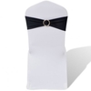 25 pcs White Stretchable Decorative Chair Band with Diamond Buckle