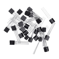 250pcs BC547BC557 Each 125pcs BC547B BC557B NPN PNP Transistor TO-92 Power Triode Transistor Kit Bag