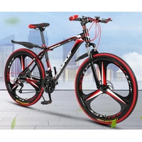 26 in Folding Mountain Bike 21 Speed Dual Disc Brakes High Carbon Steel Frame Non-Slip Suspension MTB Outdoor Racing Cycling