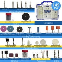 268pcs Electric Mini Drill Bit Kit Abrasive Rotary Tool Accessories Set for Dremel Grinding Sanding Polishing Cutting 1/8 Shank