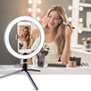 26cm Ring Light LED Selfie Mobile Live Photography Beauty Make-up Light with Tripod Trichromatic Dimming