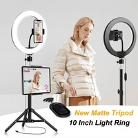 26cm Ring Light LED With Tripod Selfie Mobile Live Photography Beauty Make-up Light Lamp Big Photography Ringlight with Stand for Cell Phone Studio