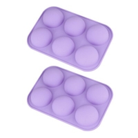 2Pack 6 Cups Silicone Cake Mold Hot Chocolate Bombs Mould Half Ball Sphere USA