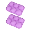 2Pack 6 Cups Silicone Cake Mold Hot Chocolate Bombs Mould Half Ball Sphere USA
