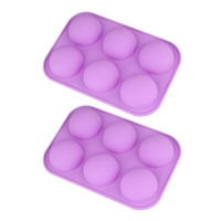2Pack 6 Cups Silicone Cake Mold Hot Chocolate Bombs Mould Half Ball Sphere USA