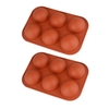 2Pack 6 Cups Silicone Cake Mold Hot Chocolate Bombs Mould Half Ball Sphere USA