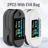 2PCS Digital Finger Oximeter Portable Electronic LED Display Fingertip Pulse Oximeter With EVA Bag