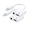 2pcs Lightning to 3.5mm Headphones Jack Adapter 2 in 1 Charger + Aux Audio Splitter Dongle Adapter for iPhone 7/7Plus/8/8Plus/11/X/XR/XS