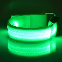 2pcs Outdoor Sports Luminous Bracelet LED Wristband Running Armband Adjustable Jogging Light Jogging Reflective Belt Bicycle Party Light