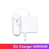 65W Charger Type C Output EU Laptop Charger QC 4.0 Adapter USB C Port