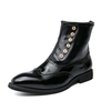 AILADUN Men Boots Fashion High-Top Casual Leather Shoes