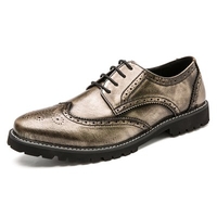 AILADUN Men Formal Microfiber Leather Shoes British Retro Style Pointed Toe Flat Heel Casual Footwear