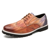 AILADUN Men Formal Microfiber Leather Shoes British Retro Style Pointed Toe Flat Heel Casual Footwear