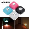 Aimkeeg Mini Wireless LED Sensor Night Light Lamp PIR Infrared Motion Activated Sensor Light for Wall Lamp Cabinet Stairs Light