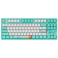AKKO 3087 Original Monet Pood Mechanical Gaming Keyboard 87-Key PBT Keycap Gaming Computer Player Type-C Wired Mechanical Keyboard Pink Shaft