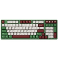 AKKO 3098 Keyboard Two Color Red Green Machinery Game Keyboard 98 Key PBT Key Cap Cable Game Office Typing Desktop Computer