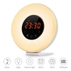 Alarm Clock Sunrise Wake Up Light Snooze Digital Clock FM Radio Bedside Lamp Night Light Memory Function Table Clocks