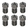 Alfawise 3D Printer Accessories E3D Nozzle Hardened Steel Mould Steel Super Hard Nozzle Nozzle Wear-resistant and Corrosion-resistant 5PCS