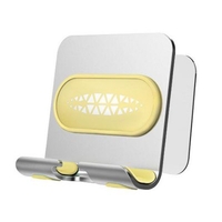 Alloy Material Smartphone Stand Multifunctional Punch-Free Wall Adhesive Phone Holder Storage Bracket