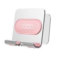 Alloy Material Smartphone Stand Multifunctional Punch-Free Wall Adhesive Phone Holder Storage Bracket