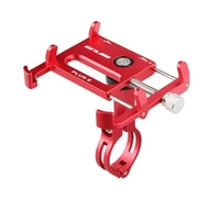 Aluminum Alloy MTB Bike Phone Holder Bicycle Motorcycle Handlebar Phone GPS Support Holder for Under 3.5-6.2 inch Phones GPS