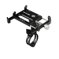Aluminum Alloy MTB Bike Phone Holder Bicycle Motorcycle Handlebar Phone GPS Support Holder for Under 3.5-6.2 inch Phones GPS