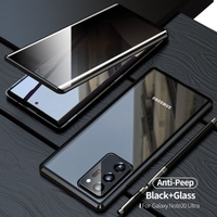 Anti Peeping Privacy Glass Case for Samsung Galaxy Note 20 Ultra Case Metal Magnetic Case for Samsung Note 20 360 Full Cover