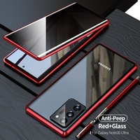 Anti Peeping Privacy Glass Case for Samsung Galaxy Note 20 Ultra Case Metal Magnetic Case for Samsung Note 20 360 Full Cover