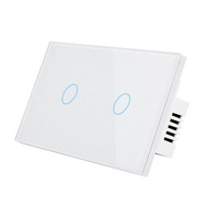 App Control Touch Switch Smart Light Switch No Neutral Wire 1/2/3 Gang wifi light switch US Standard