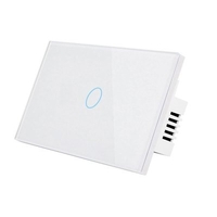 App Control Touch Switch Smart Light Switch No Neutral Wire 1/2/3 Gang wifi light switch US Standard