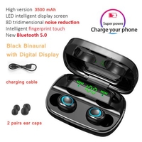 ARMOON Bluetooth Wireless Earphones Smart DIgital Display Earbuds Headset TWS Noise Cancel Touch Control Sport Headphone