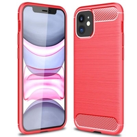 ASLING Carbon Fiber TPU Soft Back Cover Phone Case for iPhone 12 Mini