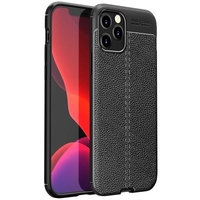 ASLING Litchi Leather Series Back Cover Phone Case for iPhone 12 Pro Max