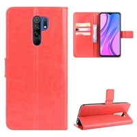 ASLING PU Leather Phone Case with Holder Wallet Card Storage Cover for Xiaomi Redmi 9