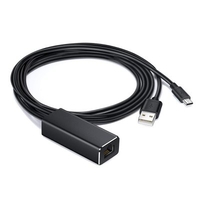 Audio Micro USB to RJ45 Ethernet Adapter with USB Power Supply Cable for Amazon Fire TV Stick Google Home Mini Chromecast Ultra