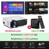 AUN MINI LED Projector Support 4K Full HD 1080p Home Theater 3D Video Projector Portable LED Projector for Outdoor