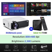 AUN MINI LED Projector Support 4K Full HD 1080p Home Theater 3D Video Projector Portable LED Projector for Outdoor