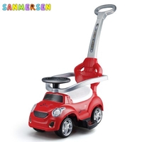 Baby Scooter Children Walker Ride on Toy Car 3 in 1 Four-Wheeled Music Hand Push Trolley Kids Outdoor Toys Yo Car 1-4 Years