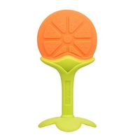 Baby Teether Toys Toddle Safe BPA Free Banana Teething Ring Silicone Chew Dental Care Toothbrush Nursing Beads Gift for Infant