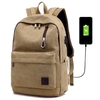 Backpack Male High School Students Bag Man Portable External Rechargeable USB Casual Canvas Computer Bag Travel Bag