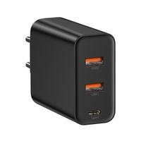 Baseus Fast PPS Three Output Fast Charge Charger Type-C+Dual USB C+U+U 60W European Standard Black