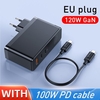 Baseus GaN Charger 120W PD Fast Charging USB C Charger QC4.0 QC3.0 Quick Charge USB Charger ForMacbook ForiP For Laptop Tablet