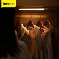 Baseus LED Wardrode Light PIR Motion Sensor Light USB Rechargeable Night Light Magnet Wall Light Warm White Light Xiaomi Ecosystem Product