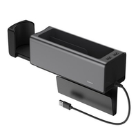 Baseus Metal Armrest Box Vehicle-mounted Multifunctional Water Cup Holder Car Seat Storage Box